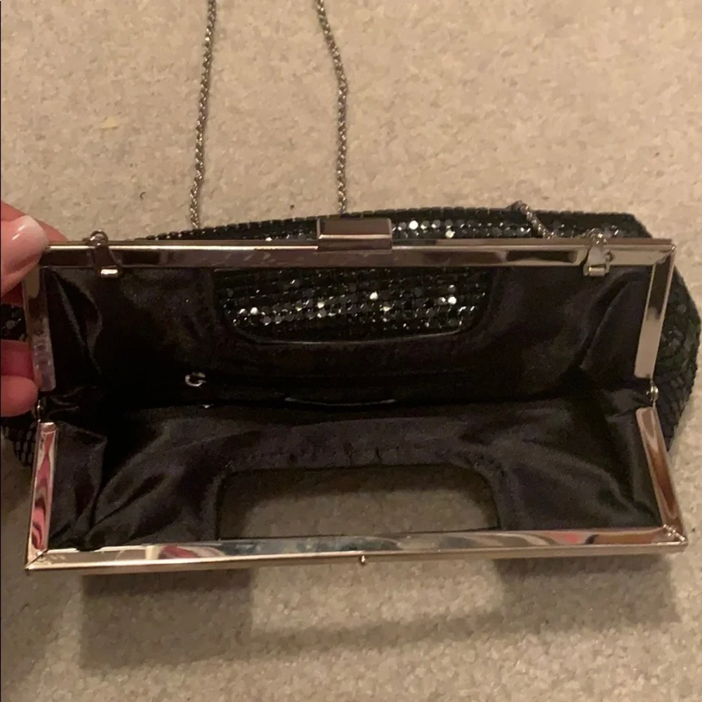 Black sequins clutch great condition like new